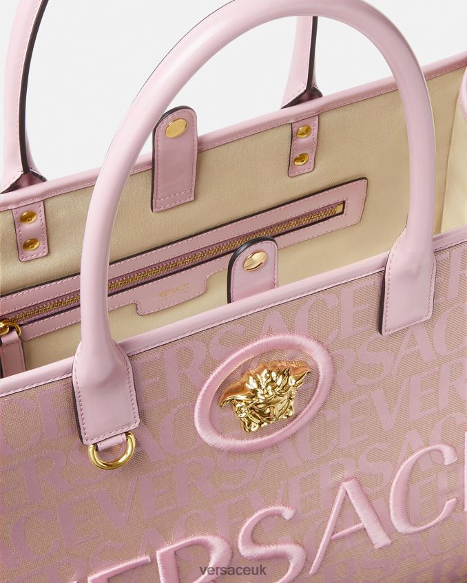 Women Versace Allover Large Tote Bag 6D2D06320 Pink & Print Bags