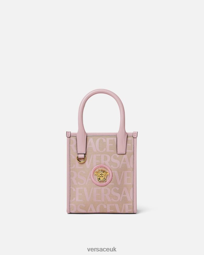 Women Versace Allover Mini Tote Bag 6D2D06319 Pink & Print Bags