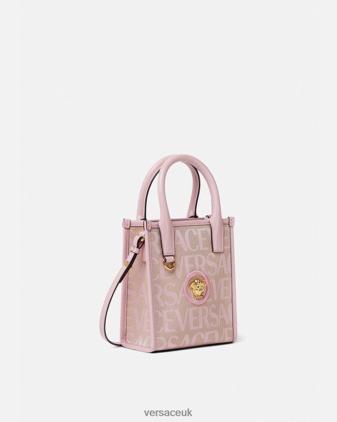 Women Versace Allover Mini Tote Bag 6D2D06319 Pink & Print Bags