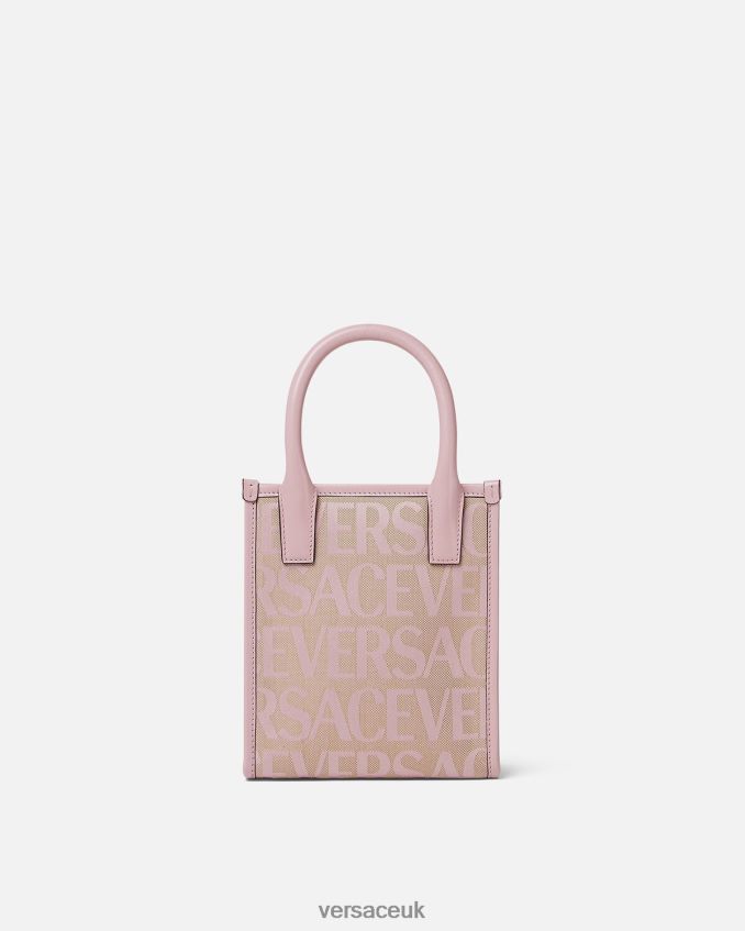 Women Versace Allover Mini Tote Bag 6D2D06319 Pink & Print Bags