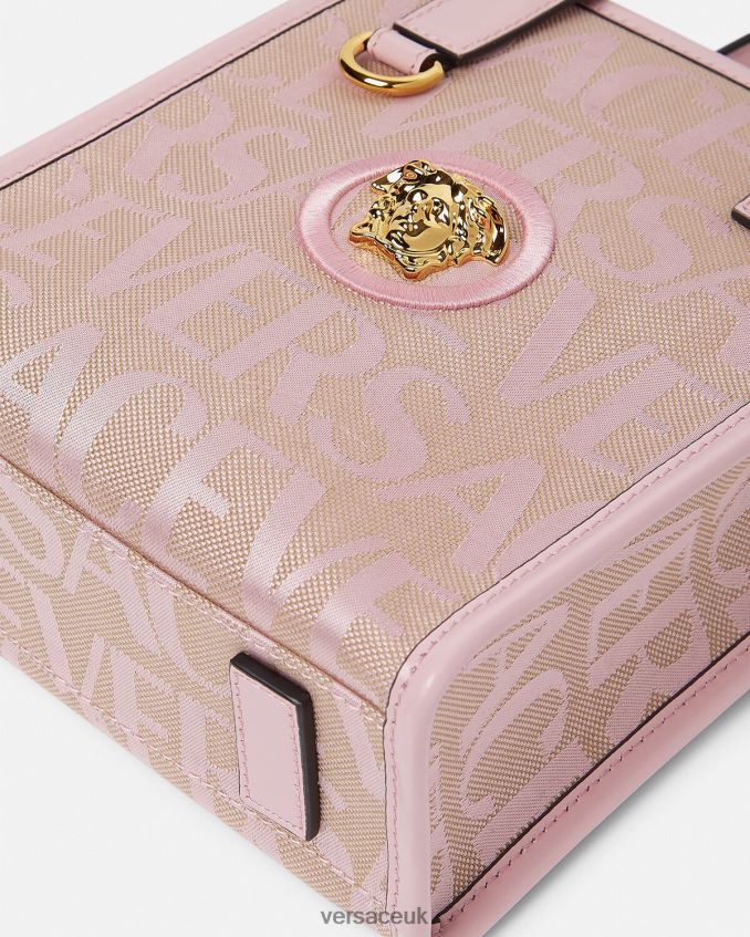 Women Versace Allover Mini Tote Bag 6D2D06319 Pink & Print Bags