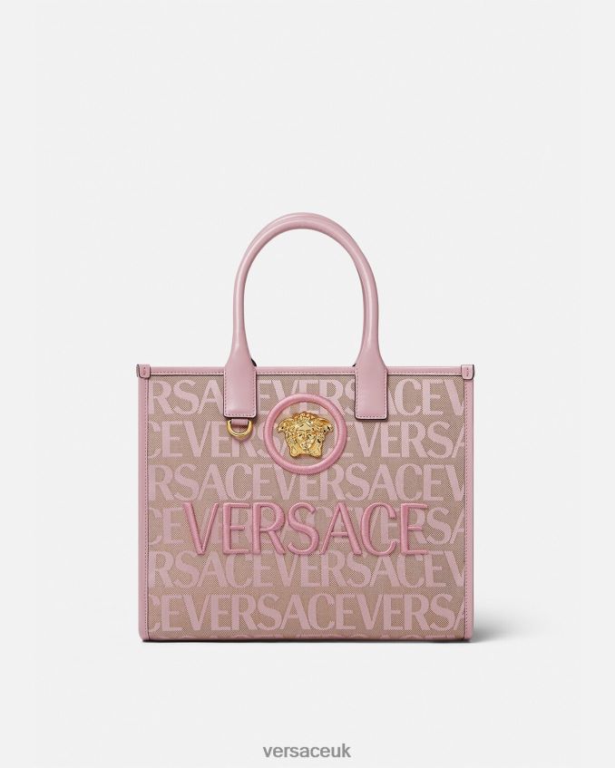 Women Versace Allover Small Tote Bag 6D2D06317 Pink & Print Bags