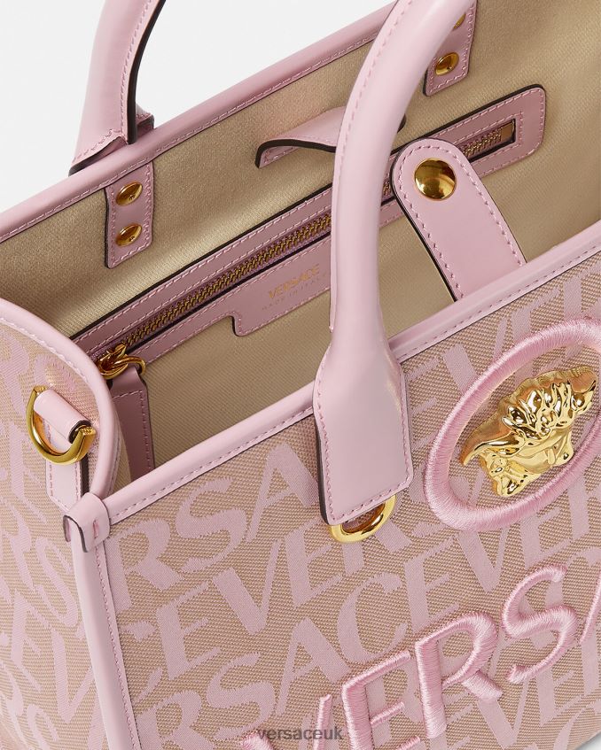 Women Versace Allover Small Tote Bag 6D2D06317 Pink & Print Bags