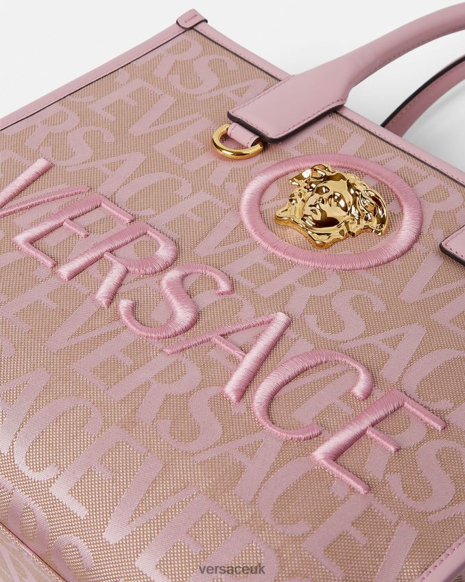 Women Versace Allover Small Tote Bag 6D2D06317 Pink & Print Bags