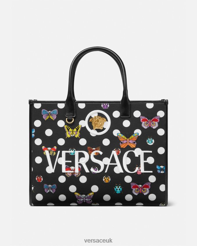 Women Versace Butterflies Large Tote Bag 6D2D06300 Print Bags