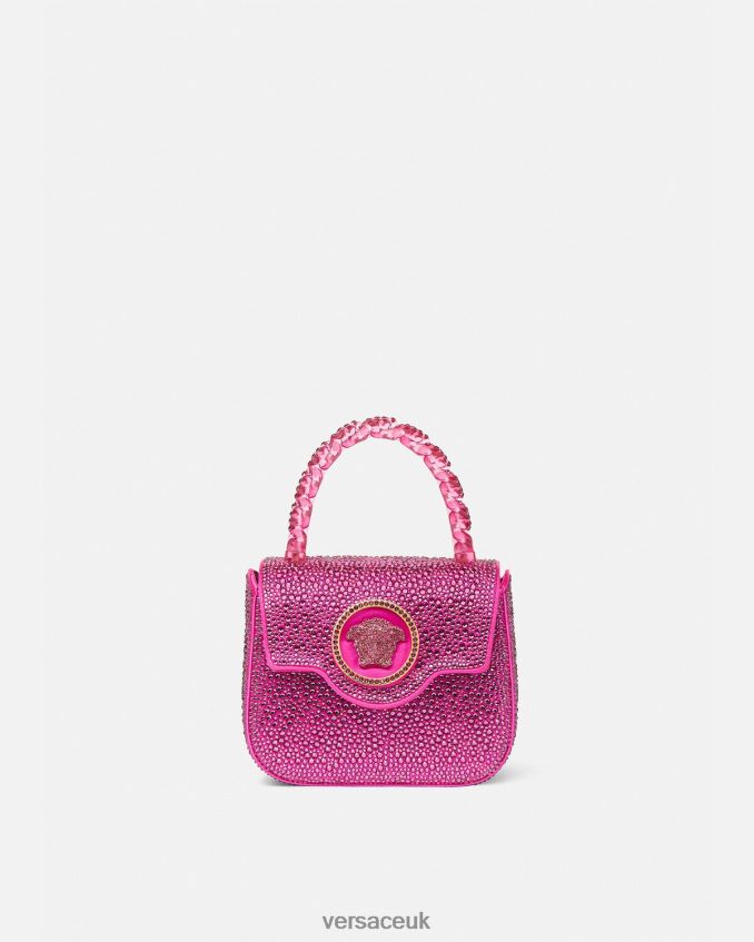 Women Versace Crystal La Medusa Mini Bag 6D2D06315 Fuchsia Bags