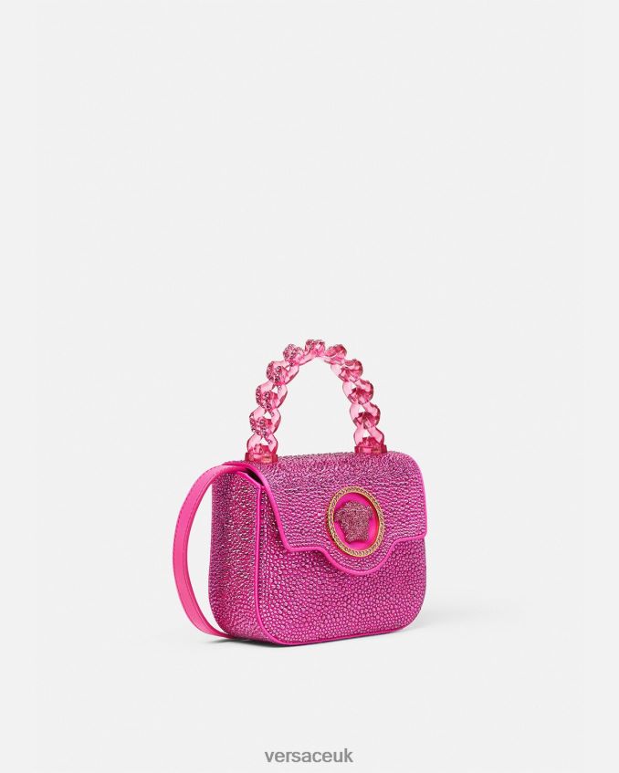 Women Versace Crystal La Medusa Mini Bag 6D2D06315 Fuchsia Bags