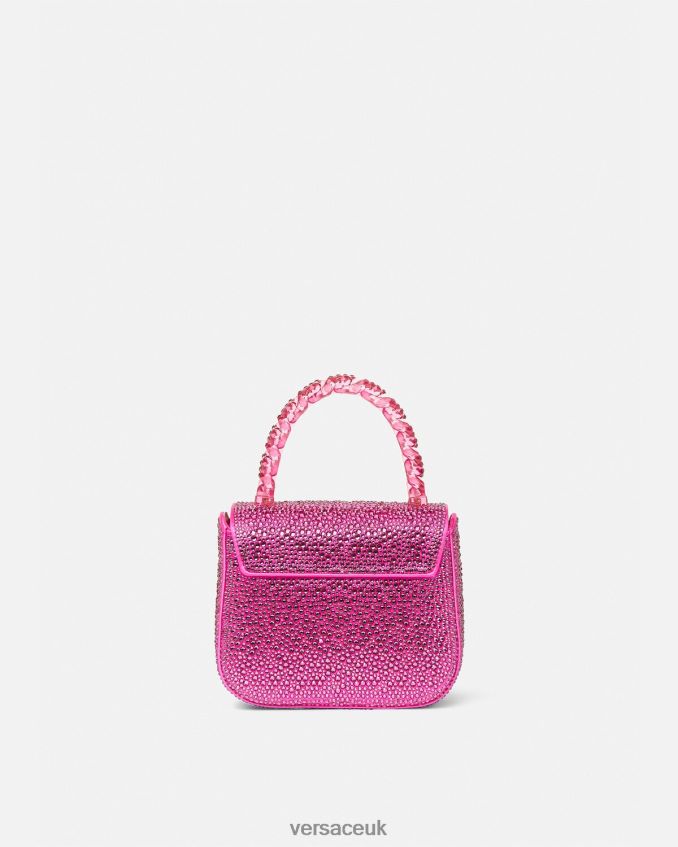 Women Versace Crystal La Medusa Mini Bag 6D2D06315 Fuchsia Bags