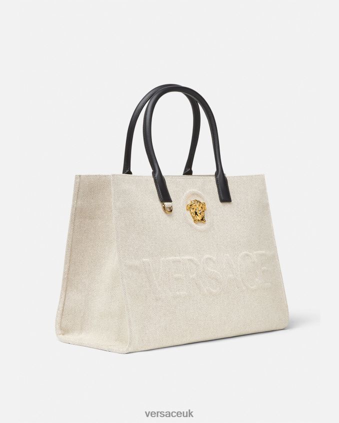 Women Versace La Medusa Large Tote Bag 6D2D06340 Beige Bags