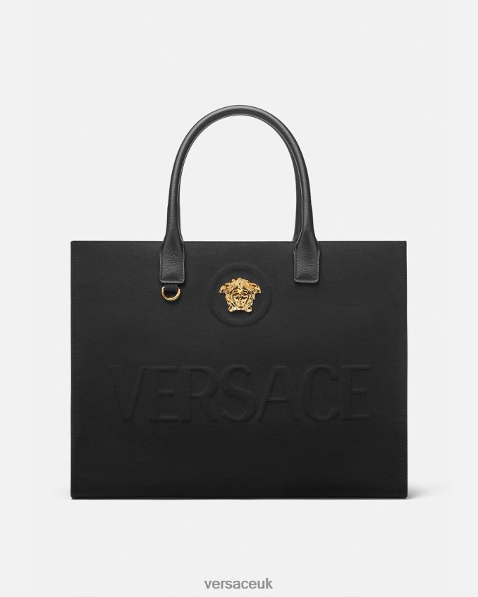 Women Versace La Medusa Large Tote Bag 6D2D06341 Black Bags