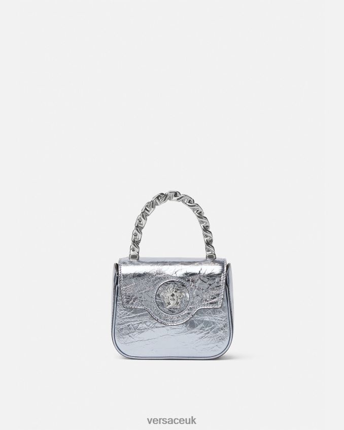 Women Versace La Medusa Metallic Mini Bag 6D2D06302 Light Blue Bags