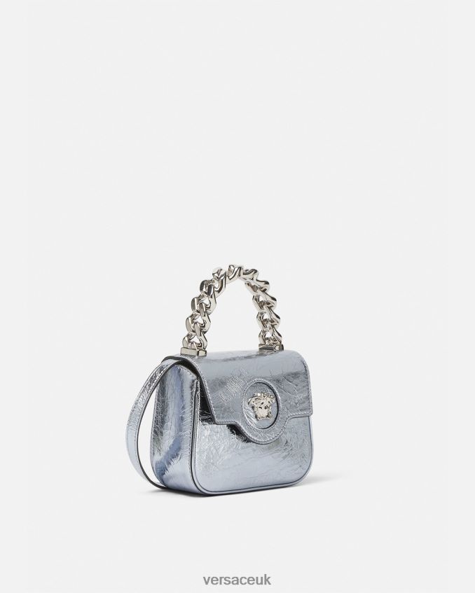 Women Versace La Medusa Metallic Mini Bag 6D2D06302 Light Blue Bags