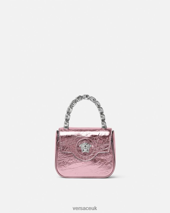 Women Versace La Medusa Metallic Mini Bag 6D2D06304 Pink Bags