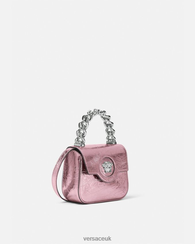 Women Versace La Medusa Metallic Mini Bag 6D2D06304 Pink Bags