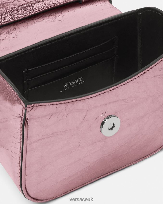 Women Versace La Medusa Metallic Mini Bag 6D2D06304 Pink Bags