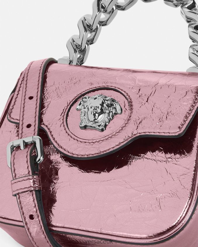 Women Versace La Medusa Metallic Mini Bag 6D2D06304 Pink Bags