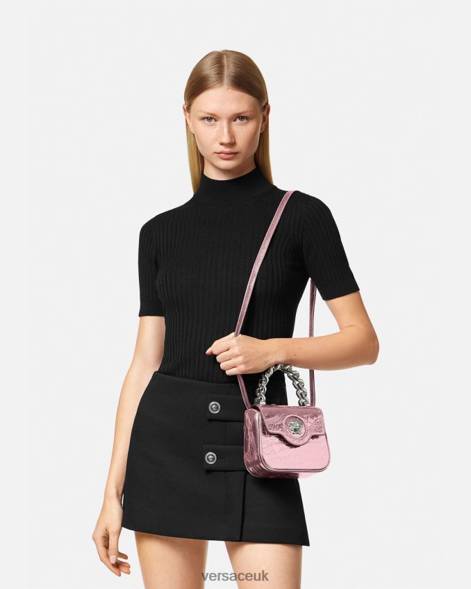 Women Versace La Medusa Metallic Mini Bag 6D2D06304 Pink Bags