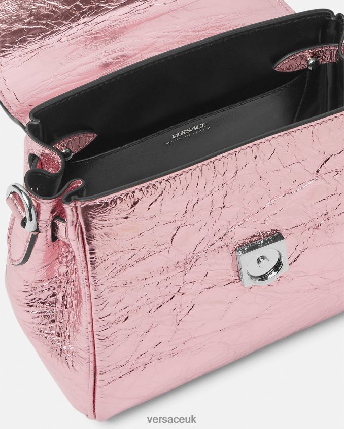 Women Versace La Medusa Metallic Small Handbag 6D2D06303 Pink Bags