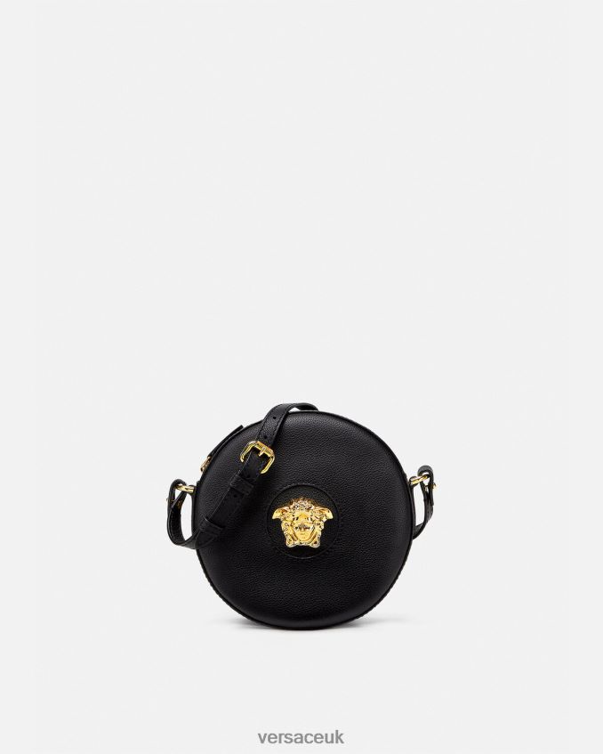 Women Versace La Medusa Round Camera Bag 6D2D06354 Black Bags
