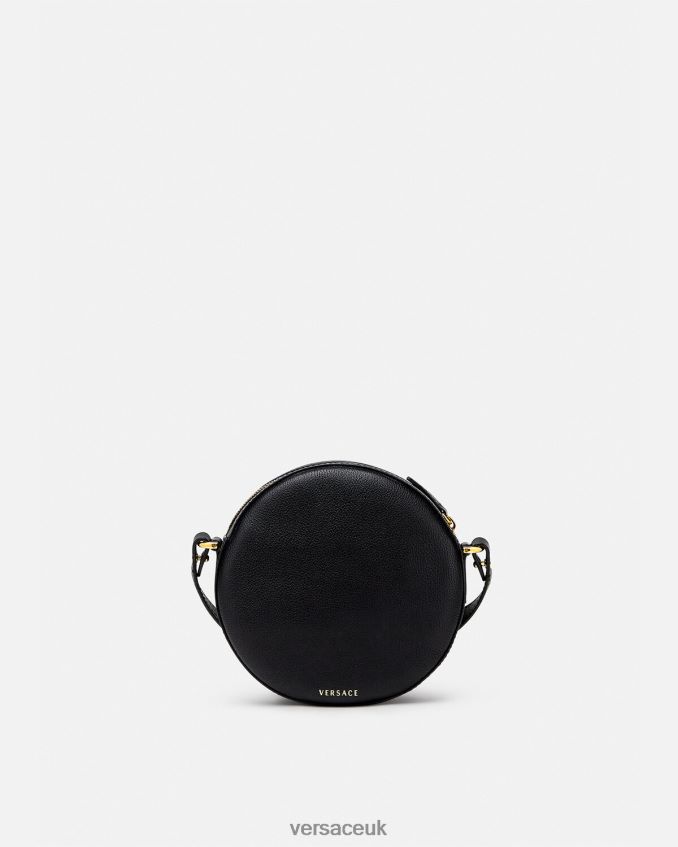 Women Versace La Medusa Round Camera Bag 6D2D06354 Black Bags