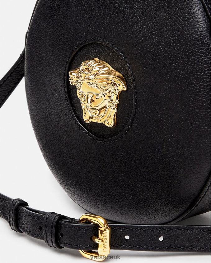 Women Versace La Medusa Round Camera Bag 6D2D06354 Black Bags
