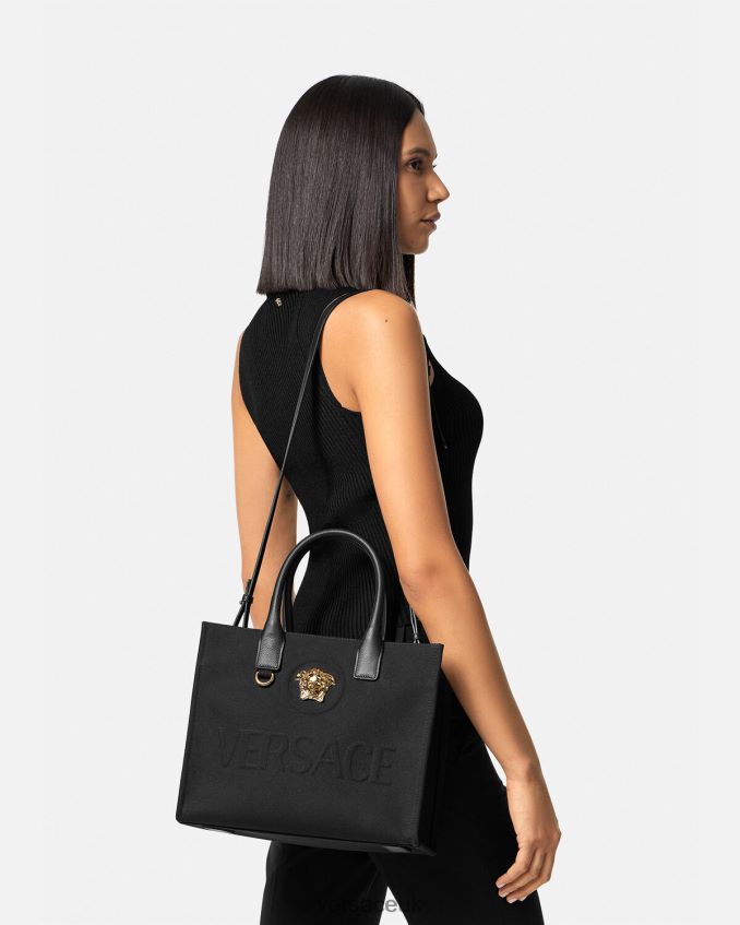 Women Versace La Medusa Small Tote Bag 6D2D06331 Black Bags