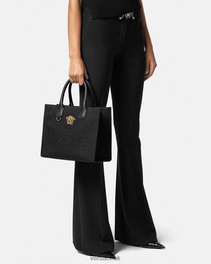 Women Versace La Medusa Small Tote Bag 6D2D06331 Black Bags