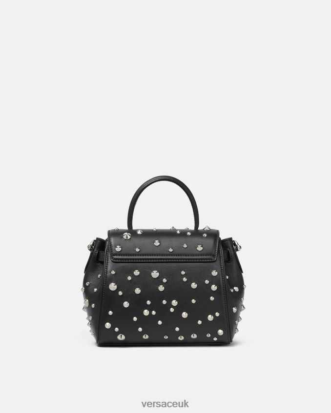 Women Versace La Medusa Spiked Small Handbag 6D2D06350 Black Bags
