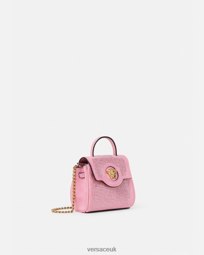 Women Versace La Medusa Studded Micro Bag 6D2D06328 Pink Bags