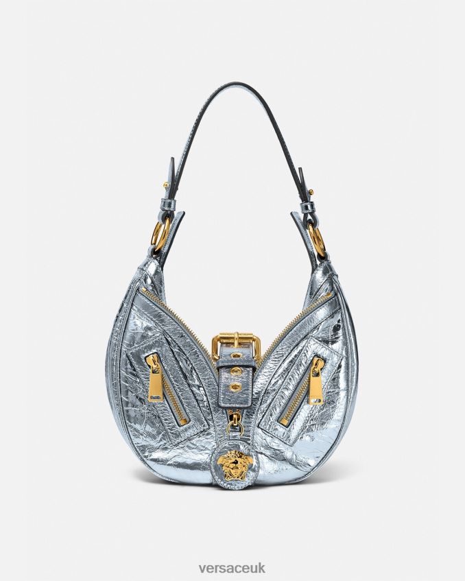Women Versace Metallic Repeat Small Hobo Bag 6D2D06277 One Color Bags