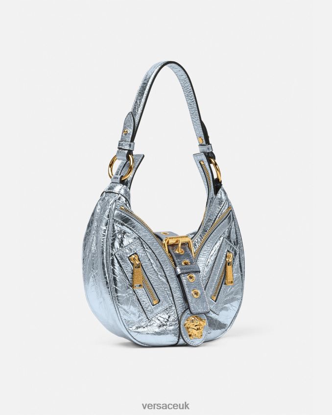 Women Versace Metallic Repeat Small Hobo Bag 6D2D06277 One Color Bags