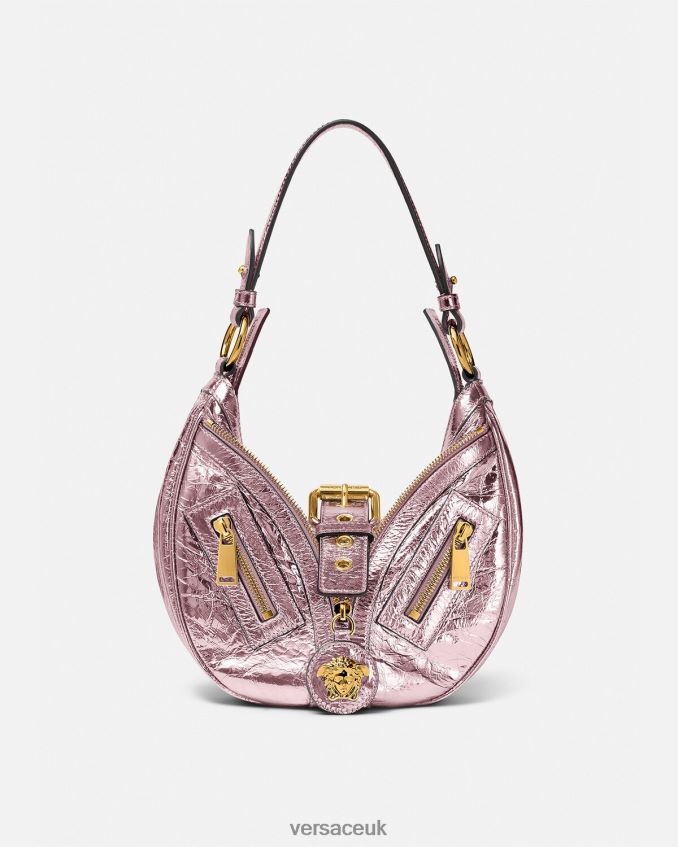 Women Versace Metallic Repeat Small Hobo Bag 6D2D06278 One Color Bags