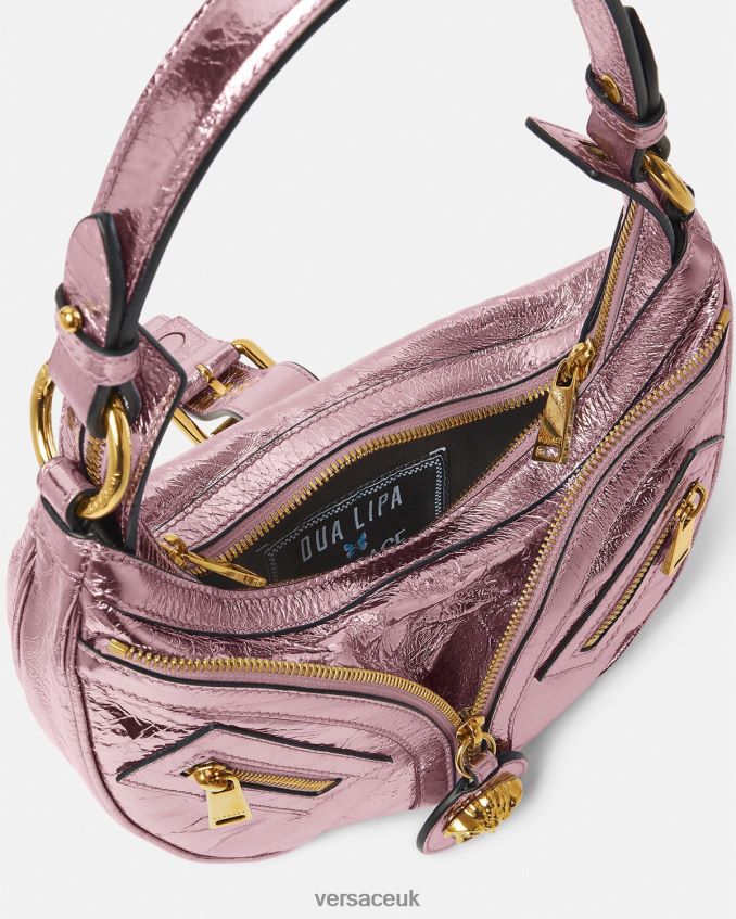 Women Versace Metallic Repeat Small Hobo Bag 6D2D06278 One Color Bags