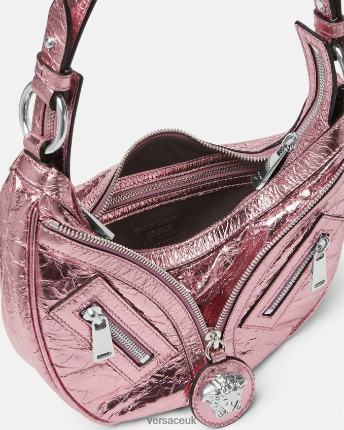 Women Versace Repeat Metallic Small Hobo Bag 6D2D06281 One Color Bags