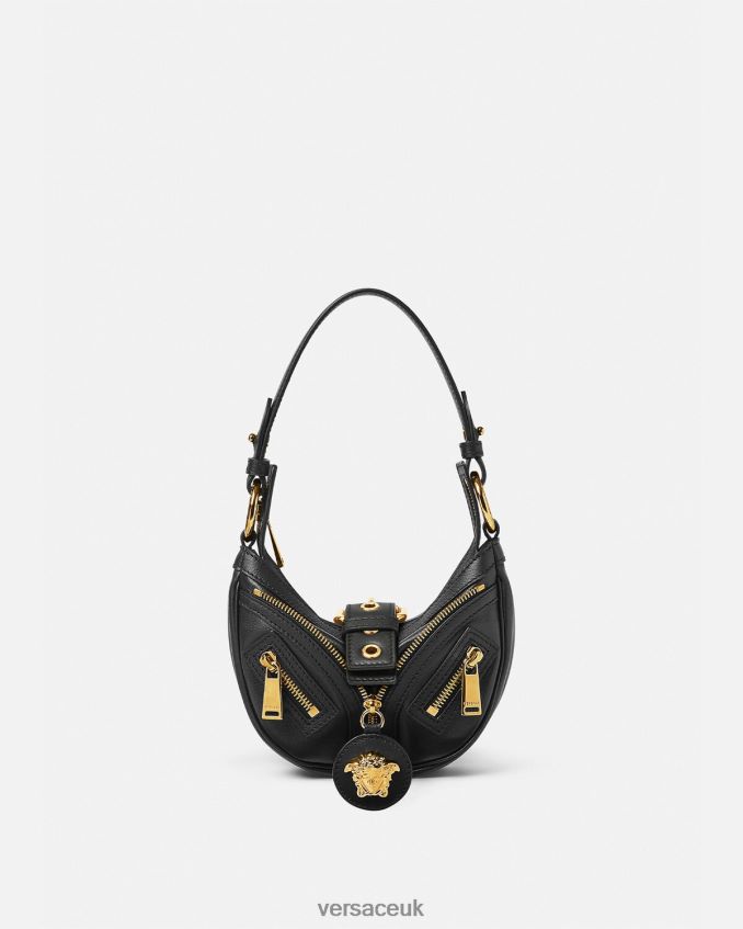 Women Versace Repeat Mini Hobo Bag 6D2D06273 Black Bags