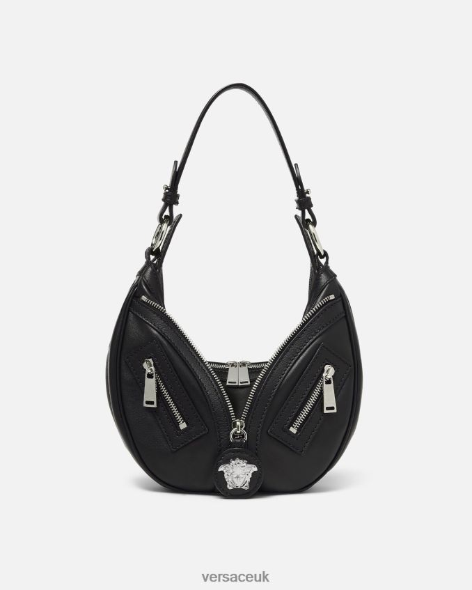 Women Versace Repeat Small Hobo Bag 6D2D06282 Black Bags