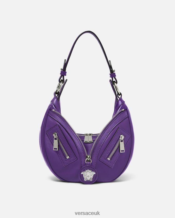 Women Versace Repeat Small Hobo Bag 6D2D06294 Violet Bags