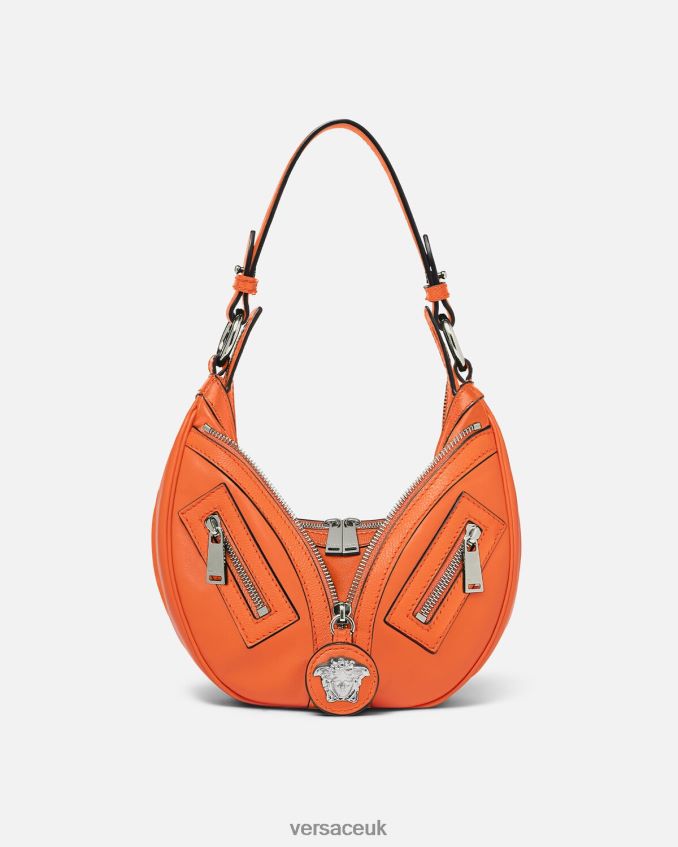 Women Versace Repeat Small Hobo Bag 6D2D06295 Orange Bags