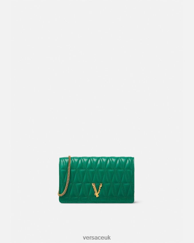 Women Versace Virtus Clutch 6D2D06370 Green Bags