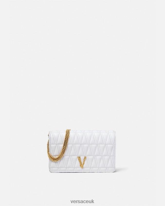 Women Versace Virtus Clutch 6D2D06371 White Bags