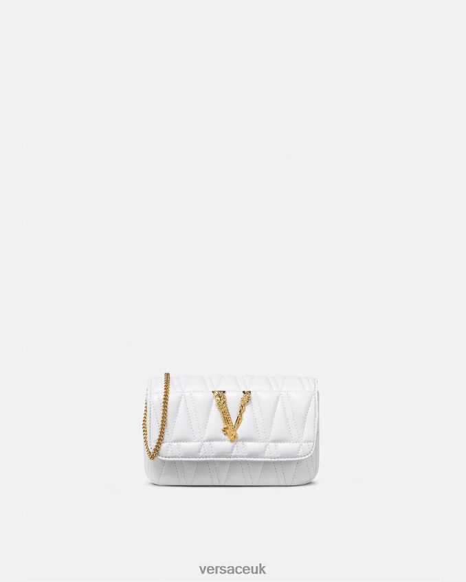 Women Versace Virtus Mini Bag 6D2D06375 White Bags