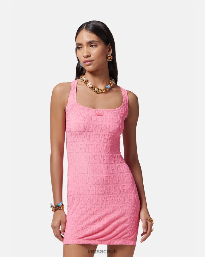 Women Versace Allover Towel Dress Cover-Up 6D2D061189 Pink Underwear & Beachwear