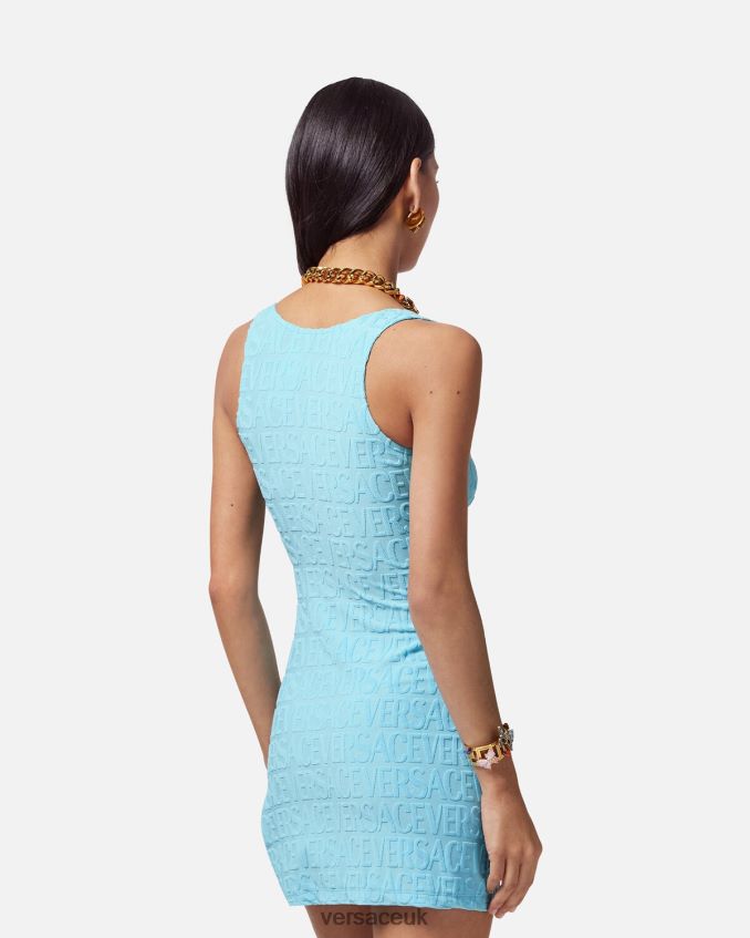 Women Versace Allover Towel Dress Cover-Up 6D2D061190 Light Blue Underwear & Beachwear
