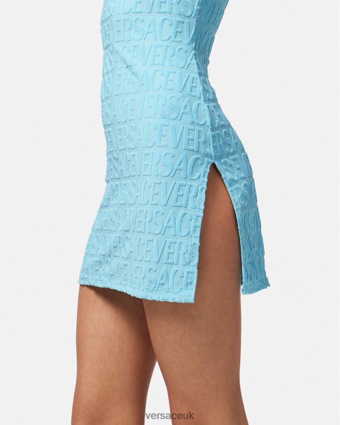 Women Versace Allover Towel Dress Cover-Up 6D2D061190 Light Blue Underwear & Beachwear
