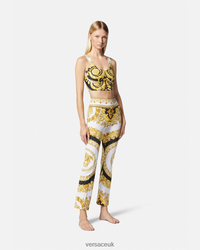 Women Versace Barocco Gym Sports Bra 6D2D06229 Print Clothing