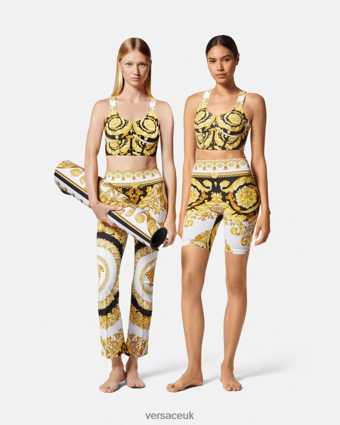 Women Versace Barocco Gym Sports Bra 6D2D06229 Print Clothing
