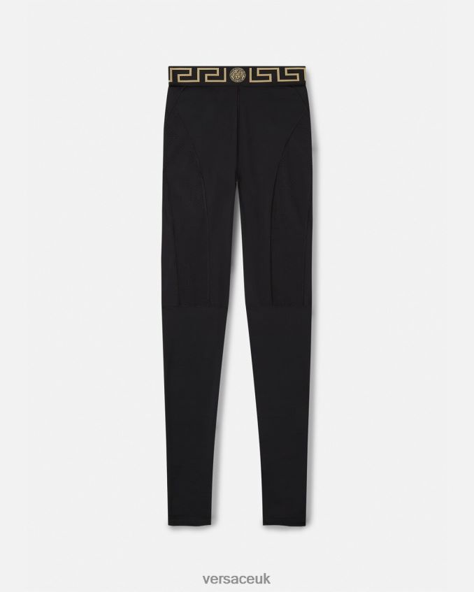 Women Versace Greca Leggings 6D2D06235 Black Clothing