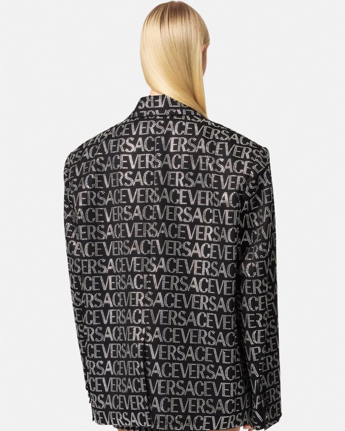 Women Versace Crystal Allover Blazer 6D2D06115 One Color Clothing