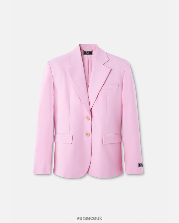 Women Versace Medusa Oversized Blazer 6D2D06105 Pink Clothing