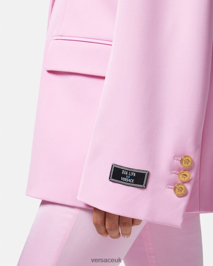 Women Versace Medusa Oversized Blazer 6D2D06105 Pink Clothing